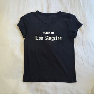 John Galt/ Brandy Melville Black Graphic T-Shirt